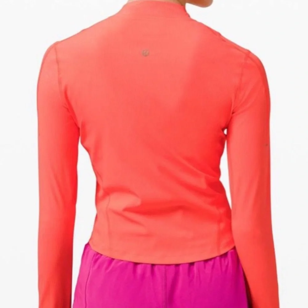 Lululemon Gloss Trim Run 1/2 Zip LS Size 4 NWT - Picture 2 of 6